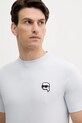 Karl Lagerfeld tricou din bumbac albastru 553224.755710