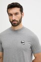 Βαμβακερό μπλουζάκι Karl Lagerfeld γκρί 553224.755710
