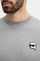 Βαμβακερό μπλουζάκι Karl Lagerfeld 553224.755710 γκρί