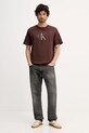Calvin Klein Jeans t-shirt LV04RB862G brązowy AW25