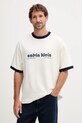 Памучна тениска Calvin Klein Jeans свободна бежов LV04RC244G