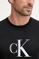 Bombažna kratka majica Calvin Klein Jeans črna LV04RC857G