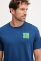 Oblačila Bombažna kratka majica Calvin Klein Jeans LV04RC859G modra