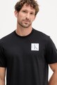 Oblačila Bombažna kratka majica Calvin Klein Jeans LV04RC859G črna
