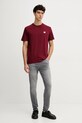 Calvin Klein Jeans t-shirt bawełniany LV04RC272G bordowy AW25