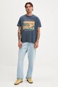 Tommy Jeans t-shirt bawełniany DM0DM21387 niebieski AW25