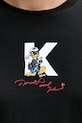 Βαμβακερό μπλουζάκι Karl Lagerfeld DISNEY 553270.755099 μαύρο