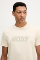 Бавовняна футболка BOSS Orange бежевий 50546381