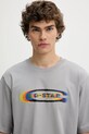 G-Star t-shirt bawełniany szary D26039.C784