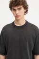 Hugo Blue t-shirt bawełniany szary 50542638