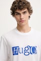 Hugo Blue t-shirt bawełniany biały 50543485