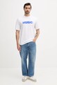 Hugo Blue tricou din bumbac 50543493 alb AW25