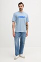 Hugo Blue tricou din bumbac 50543493 albastru AW25