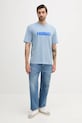 Hugo Blue t-shirt bawełniany 50543493 niebieski AW25