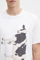 Barbour t-shirt bawełniany x Paul Smith T-Shirt biały MTS1525WH11
