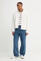 Bavlněné tričko Tommy Jeans DM0DM21983 béžová AW25