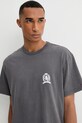 Βαμβακερό μπλουζάκι Tommy Jeans γκρί DM0DM21986