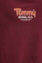 Bavlněné tričko Tommy Jeans DM0DM22049 burgundské
