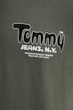 Tommy Jeans t-shirt bawełniany DM0DM22049 zielony