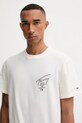 Хлопковая футболка Tommy Jeans бежевый DM0DM22120