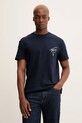 Tommy Jeans tricou din bumbac DM0DM22120 bleumarin AW25