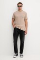 Bavlněné tričko Tommy Jeans DM0DM22120 hnědá AW25
