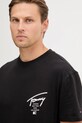 Tommy Jeans t-shirt bawełniany czarny DM0DM22120