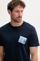 Odzież Tommy Jeans t-shirt bawełniany DM0DM22127 granatowy
