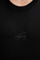 Βαμβακερό μπλουζάκι Tommy Jeans DM0DM22138 μαύρο