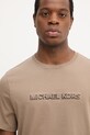 Michael Kors t-shirt bawełniany beżowy CT552LP1V2