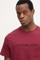 Michael Kors t-shirt bawełniany bordowy CT552LP1V2