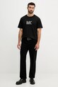 Βαμβακερό μπλουζάκι Michael Kors CT552LN1V2 μαύρο AW25