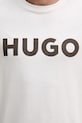 HUGO t-shirt bawełniany beżowy 50542737