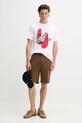 HUGO t-shirt bawełniany 50542560 beżowy AW25