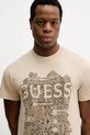 Guess t-shirt bawełniany beżowy M5YI13.I3Z14