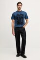 Guess t-shirt bawełniany M5YI13.I3Z14 niebieski AW25