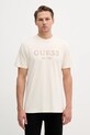 Памучна тениска Guess щампа бежов M5YI17.I3Z14