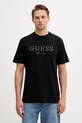 Guess tricou din bumbac imprimeu negru M5YI17.I3Z14