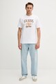 Guess tricou din bumbac 4G M5YI22.K8FQ4 alb AW25
