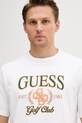 Guess tricou din bumbac 4G alb M5YI22.K8FQ4