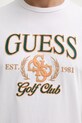 Guess tricou din bumbac 4G M5YI22.K8FQ4 alb