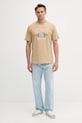 Памучна тениска Guess 4G M5YI22.K8FQ4 бежов AW25