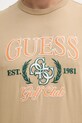 Памучна тениска Guess 4G M5YI22.K8FQ4 бежов