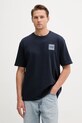 Памучна тениска Guess щампа тъмносин M5YI27.KCCM1