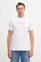 Памучна тениска Guess щампа бял M5YI41.KBW41