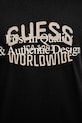 Guess t-shirt bawełniany WORLDWIDE M5YI49.KBW41 czarny