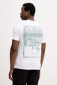 Guess t-shirt bawełniany PAINTERS nadruk biały M5YI48.KBW41