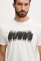 Βαμβακερό μπλουζάκι Guess ASCANIO μπεζ Z5YI12.I3Z14