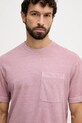 Βαμβακερό μπλουζάκι United Colors of Benetton ροζ 3ZITU10AV