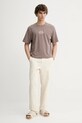 Les Deux tricou din bumbac Glen 1000196 maro AW25